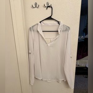 Sheer long sleeve top